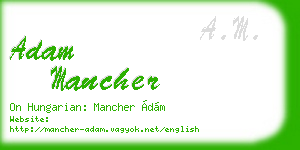 adam mancher business card
